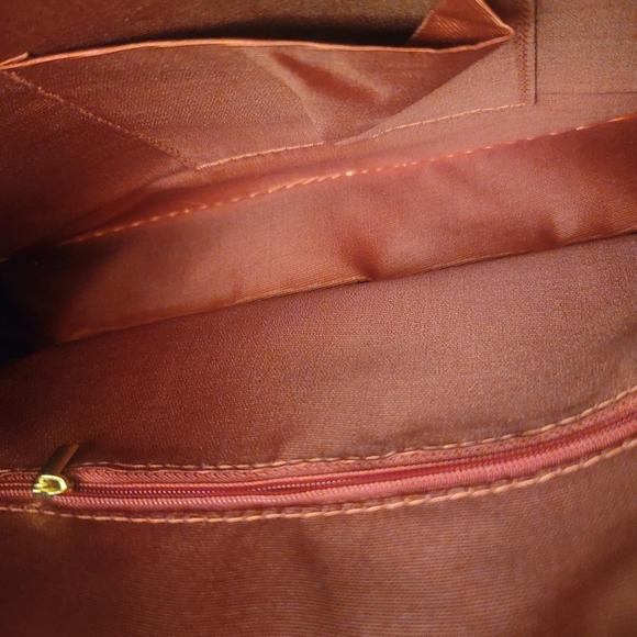 ON THE GO TOTE BAG OTG 2 TONE BROWN BAG - Picture 7 of 11